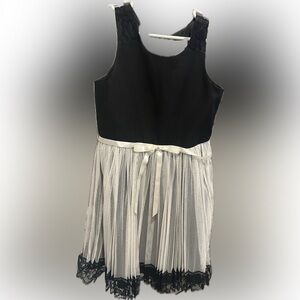 Emily West Black Lace Dress with White Tulle